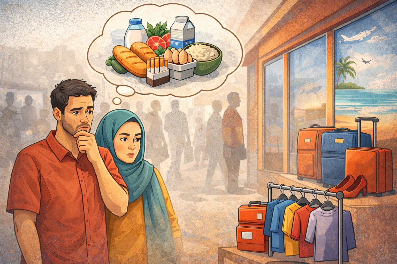 ضربه تورم به سبد خرید خانوار ایرانی؛ خداحافظی با سفر و لباس جدید